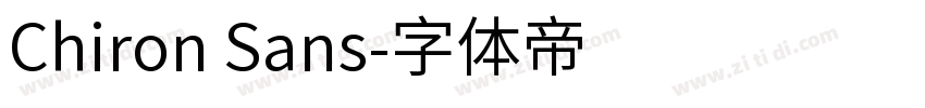 Chiron Sans字体转换